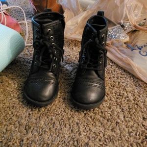 Toddler girl combat boots
